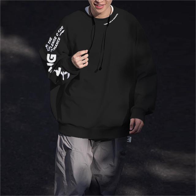 Li Ning Sports Lifestyle Series Letter Print Флисовый теплый свободный свитер-свитшот унисекс-свитшот AWDTB37-5