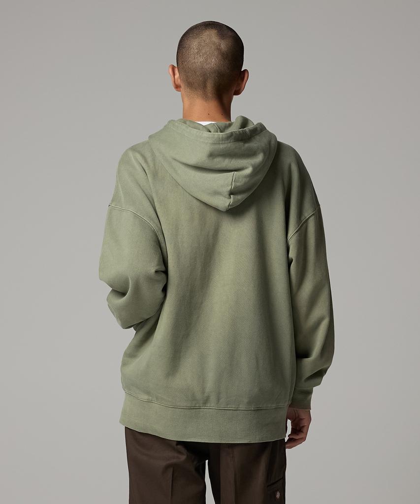Dickies Базовая толстовка на молнии с garment-dyed окрашиванием Оливковый