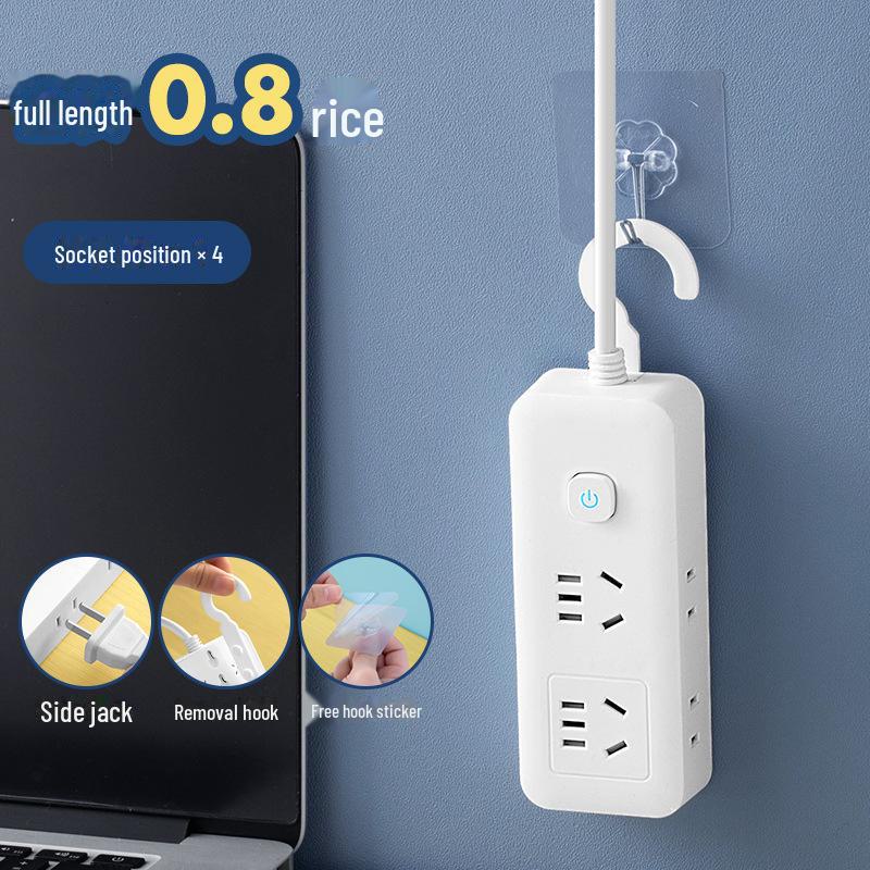 Умный USB Многофункциональный Сетевой Фильтр с Независимым Выключателем и Боковой Вилкой