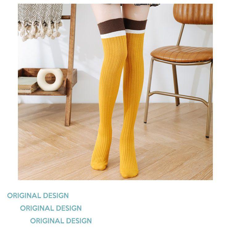 Чулки женские выше колена, высокие чулки, длинные носки, осенне-зимние толстые чулки Jk