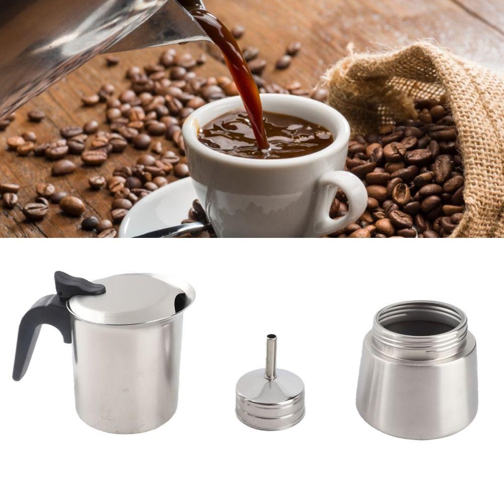 Double Valve Stovetop Coffee Maker 200 Ml Capacity Hand Brewed Coffee Pot Moka Pot  Coffee Brewing