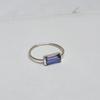 Baguette Blue Iolite 925 Sterling Silver Ring Jewelry, Handmade Artisan Gift Jewelry