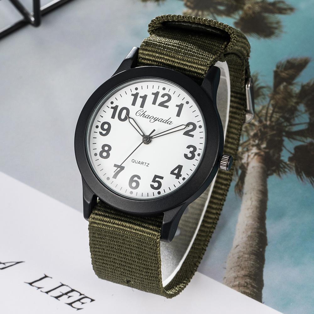 New Boys Breathable Canvas Outdoor Sports Children's Watch for Middle and Primary School Students, Quartz Electronic Watches