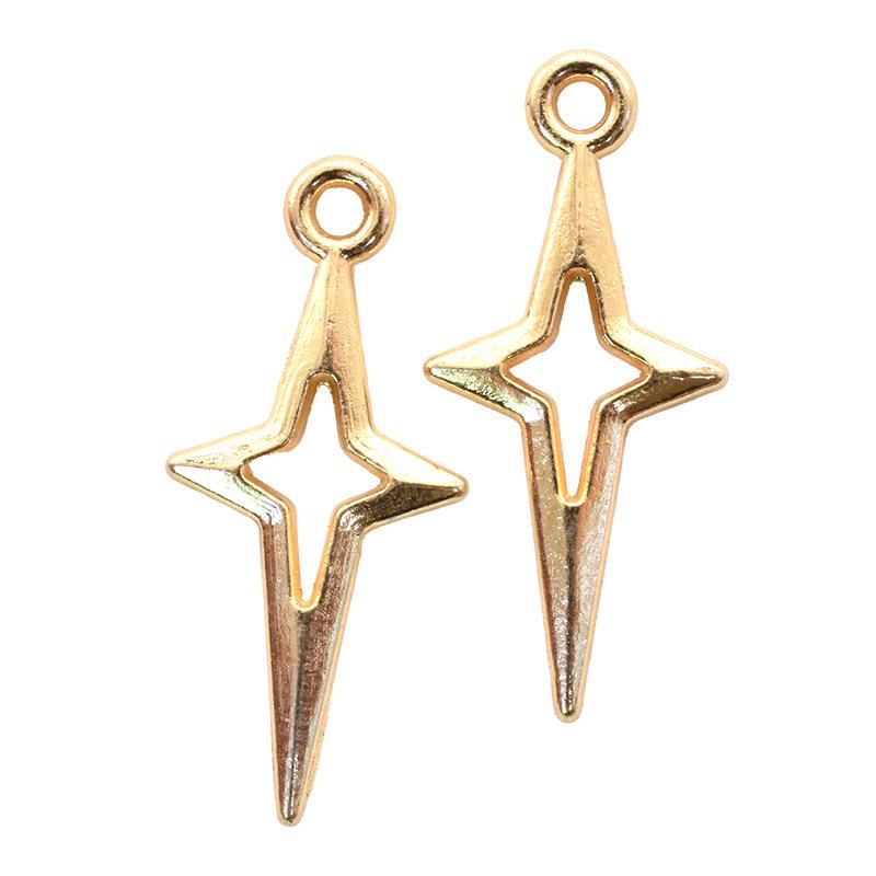 Аксессуары для ювелирных изделий из сплава своими руками: Подвески в виде полых звезд для браслетов, ожерелий и серег — доступны в двух размерах.