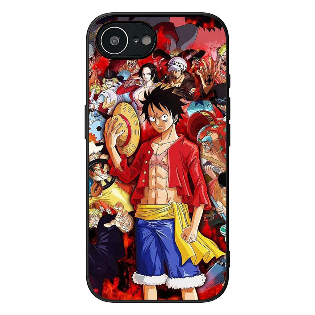 for Samsung Galaxy S25 S24 S23 Fe Ultra Plus S7 Edge A05 A06 A16 A55 A15 A35 Casing Phone Case Shanks Red Hair One Pieces Luffy