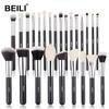 High Quality Makeup Brushes Kit Black 15-25pcs Goat Hair Eyeshadow Fan Brushes Powder Concealer Foundation Make Up Brush Set