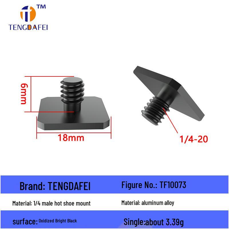Reversible 1/4" Male To 3/8" Female Adapter for Camera Tripod Ball Head with M4-M8 Conversion Screws