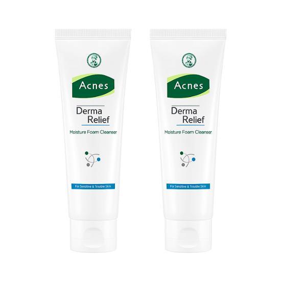 Acnes DermaRelief Moisture Foam Cleanser Double Pack (125ml+125ml)