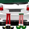 2pcs Christmas Leg Car Tail Decoration Cotton Material Suitable for Car and Wardrobe Decoration Polyester Material