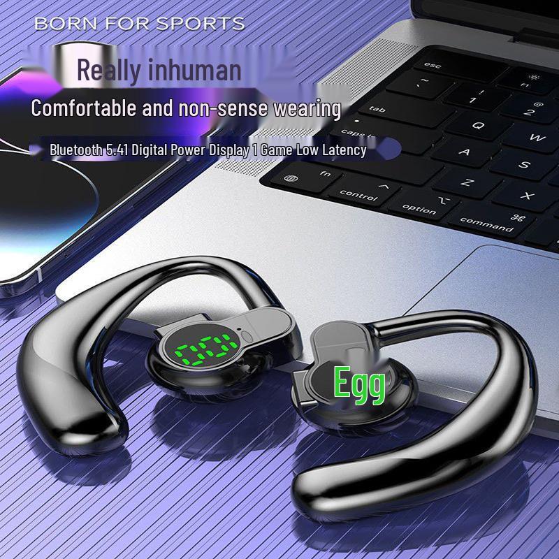 Bluetooth 5.4 Noise-Cancelling Headphones: Ultra-Long Battery, Rotatable Stereo, Waterproof, Wireless Ear Hooks (S03)
