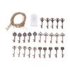 25pcs Bottle Opener Retro Metal Key Bottle Opener with Tag Cards and Ropes for Wedding Party