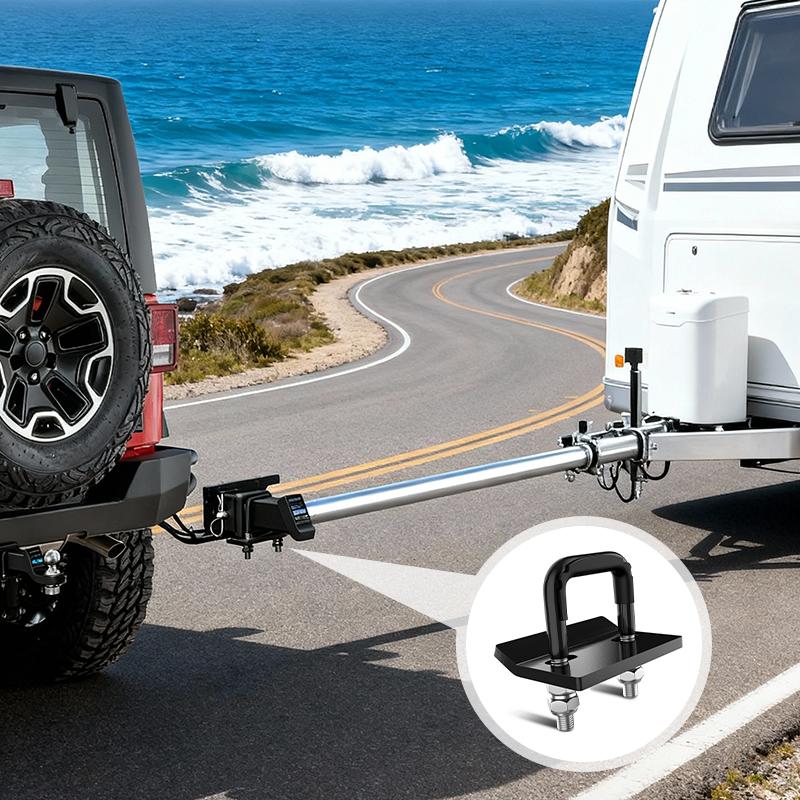 Universal U-Bolt Anti-Rattle Stabilizer Lock Heavy Duty Hitch Tightener Clamp Towing Damper Coupler for Trailer Truck Bike Racks