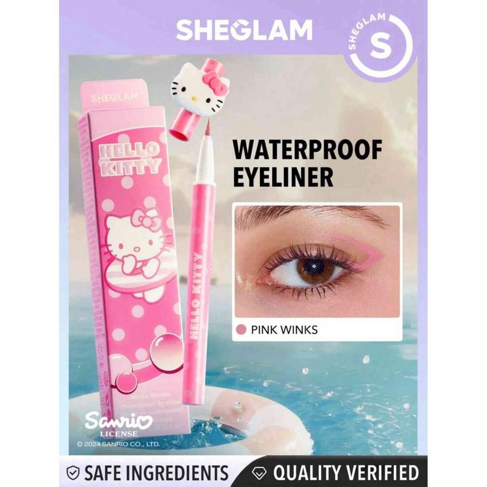 Набор косметики из коллекции She Glam Hello Kitty, тени для век, блеск для губ, спрей для тела, подводка для глаз, 1 набор