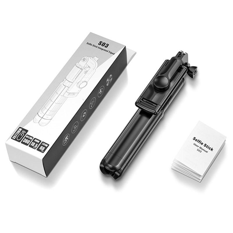 Портативный монопод для селфи и штатив для прямых трансляций: Складной и интегрированный дизайн для мобильных телефонов