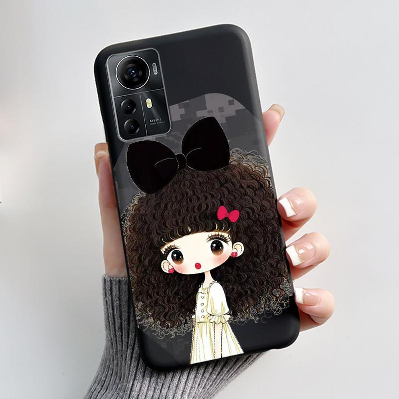 Чехол для ZTE Blade A72s A7050/V41 Умный чехол Роскошный Дракон Милый Крутой Мальчики Девочки Черный Матовый Мягкий ТПУ Силиконовый Чехол Задняя Крышка