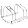 2 Bike Stand Galvanized Steel
