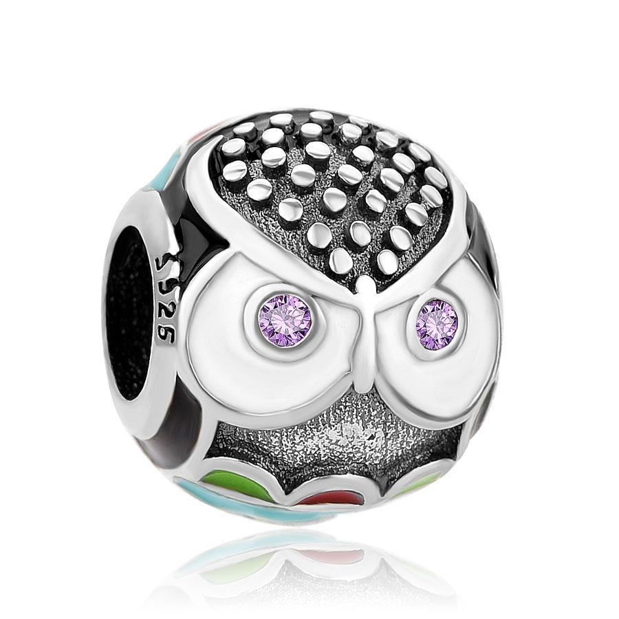 Новинка, 1 шт., стерлингового серебра 925 пробы, сова, пингвин, Lucky Cat, футбол, DIY бусины, подходят для браслета, оригинальные для женщин, F097