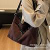 Backpack Women's Fall/Winter 2025 Vintage Maillard Shoulder Bag Large Capacity Tote Bag Commuter Messenger Bag