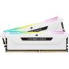 Mémoire RAM - CORSAIR - Vengeance RGB Pro DDR4 - 16GB 2x8GB DIMM - 3600 MHz - 1.35V - Blanc (CMH16GX4M2D3600C)
