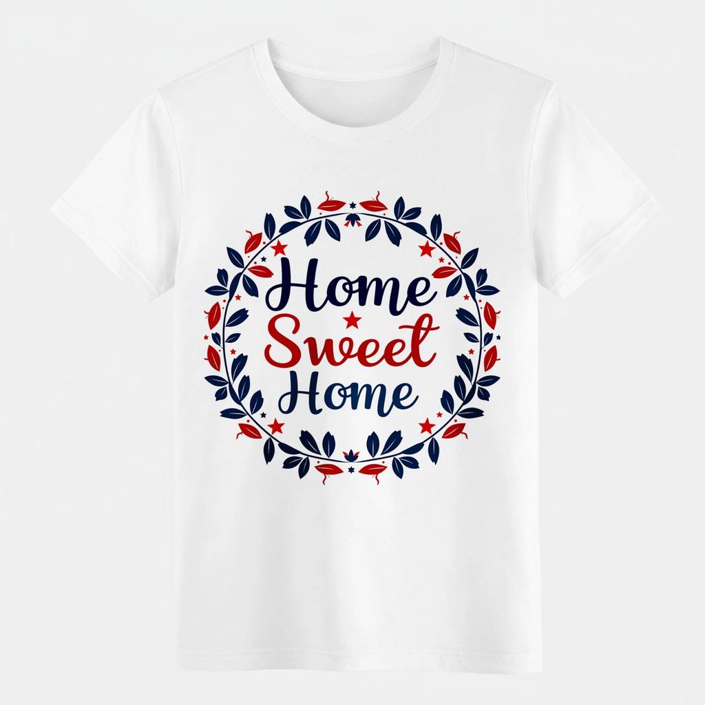Home Sweet Home USA Pride Family T-Shirt for Patriotic Events Patriotic Gift