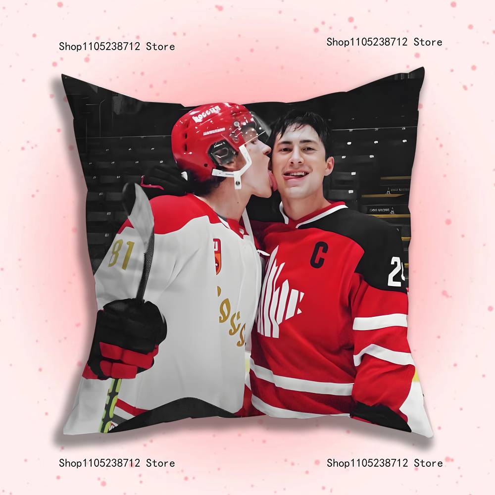 Vintage H-Heateds R-Rivalry Anime Pillow Case Anti-Dustmite Pillowcase Invisible Zipper Silky Short Plush Sofa Cushion Cover