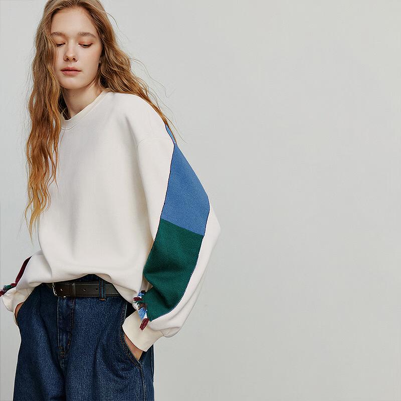 Chuyu Women's Colorblock Tassel Sweatshirt