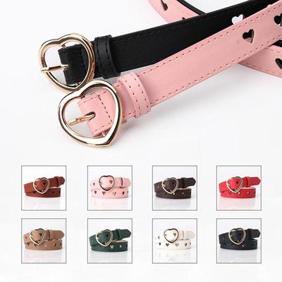 Ремень для джинсов Sanyicai Women's Autumn PU с пряжкой Love Hollow