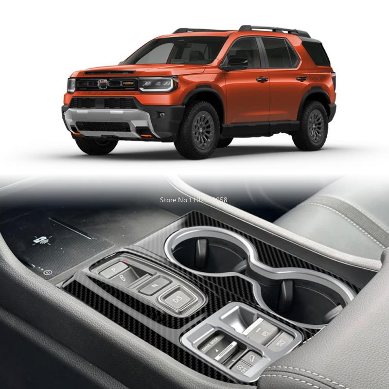 ABS carbonfiber For Honda passport 2025 2026 door handle bowl Window Lift Switch gear water cup Panel AC vent trument cover