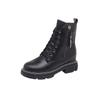 Autumn New Genuine Leather Women's Thick-Soled Double-Sided Zipper Boots Height Increasing Insole Women's Shoes