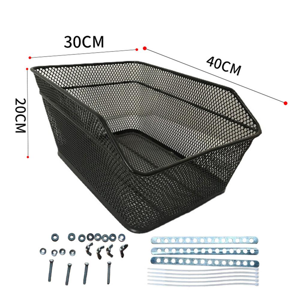 Задняя велосипедная корзина Устойчивая к ржавчине Большая вместимость Металлическая велосипедная багажная полка Для детского велосипеда Электровелосипеда
