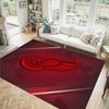Detroit Red Wings Design Crystal Velvet Carpet Cozy Non?Slip Printed Rug For Bedroom Living Room Entrance