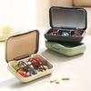 Durable 7-Day PP Plastic Pill Organizer Weekly Medicine Case with 6 Compartments Portable & Easy to Use Food Contact Material