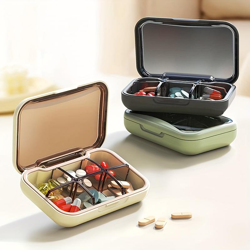 Durable 7-Day PP Plastic Pill Organizer Weekly Medicine Case with 6 Compartments Portable & Easy to Use Food Contact Material