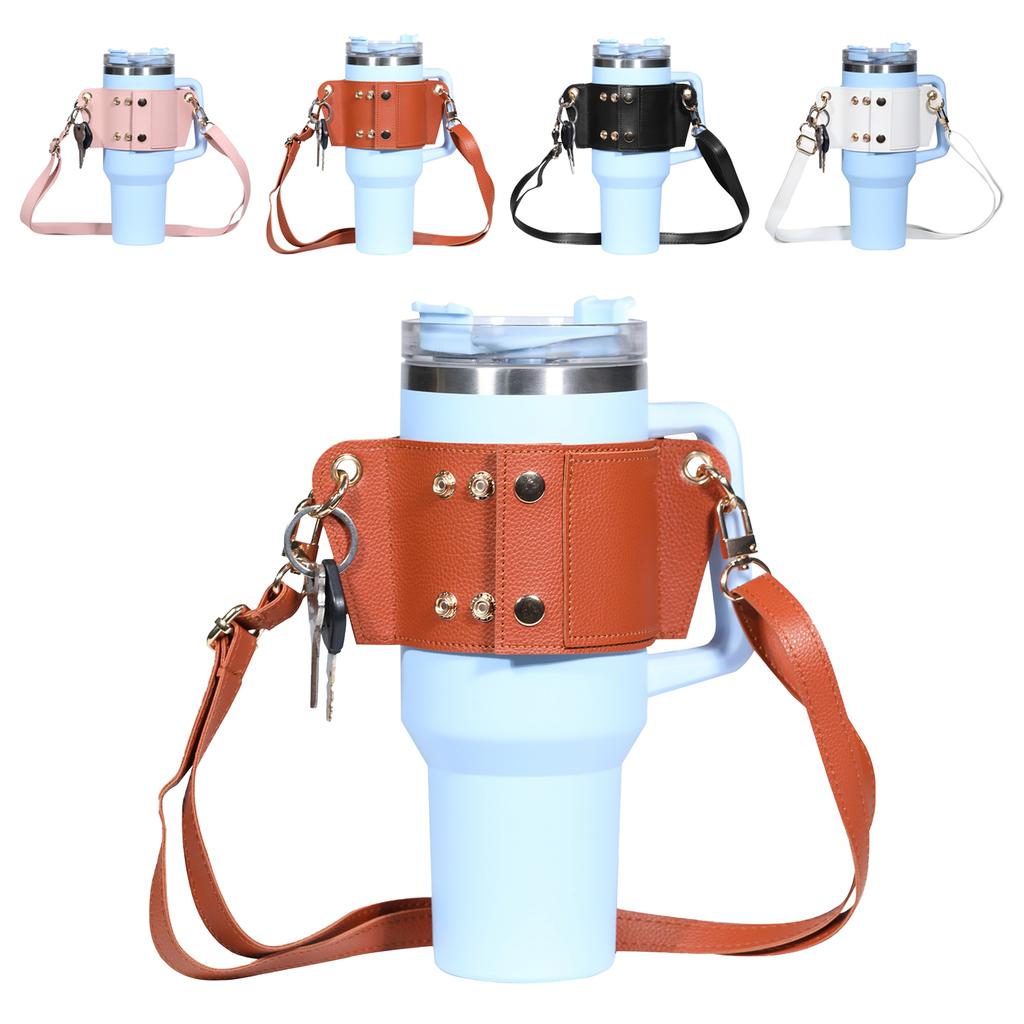 Water Bottle Holder Adjustable Carrier Strap 40oz Cup Accessories Credit Card Holderm