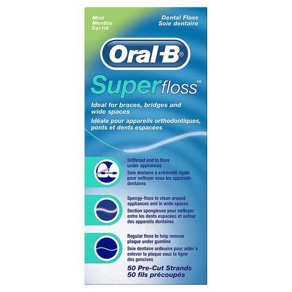 Oral-B Superfloss Dental Floss, 50 Packs, 1 Piece