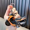 Брелок для ключей в виде мотоцикла с мультяшным двигателем - креативный брелок-подвеска для пары и небольшой подарок