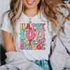 Женские топы 100 дней школы с принтом High Street Trendy Fashion Casual Cotton T Shirts Womens