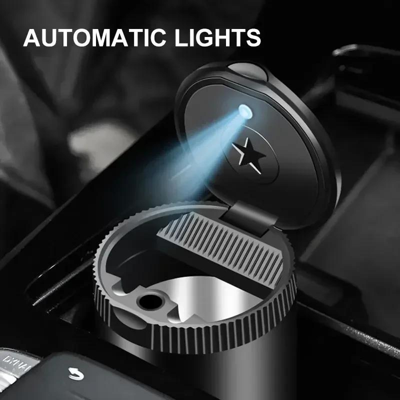 1pcs Car Interior Ashtray LED Blue Light Storage Box For BMW E46 E90 E60 F30 F10 E39 E36 F20 G30 G20 E87 E92 E91 E30 F11 F31 X1