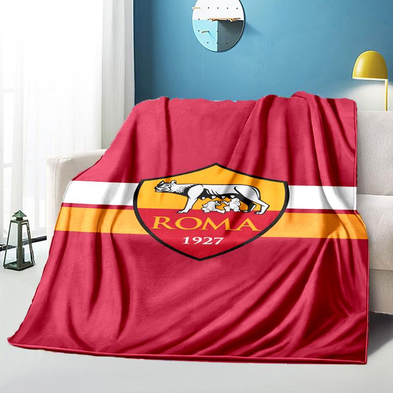 Rome Football club Printed Throws Blanket Soft Flannel Blankets for Couch Bed Gifts for Men Women Picnic blanket Christmas gifts