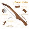 Wooden Bread Bow Knife Serrated Bread Bow Cutter Stainless Steel Sourdough Bread Knife Professional Bread Knife Cutter with