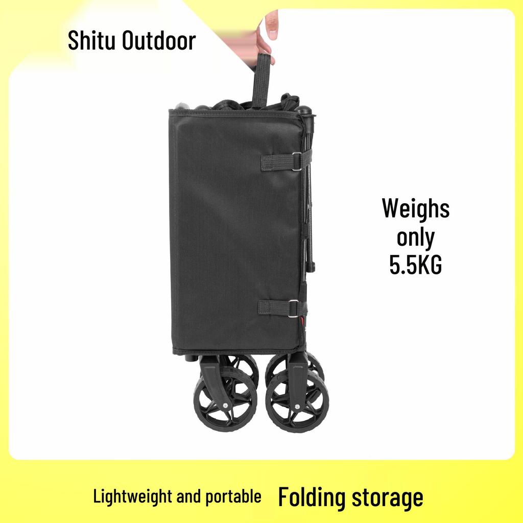 Ultra-Light Folding Portable RV Cart with Detachable Wheels for Outdoor Picnic and Shopping
