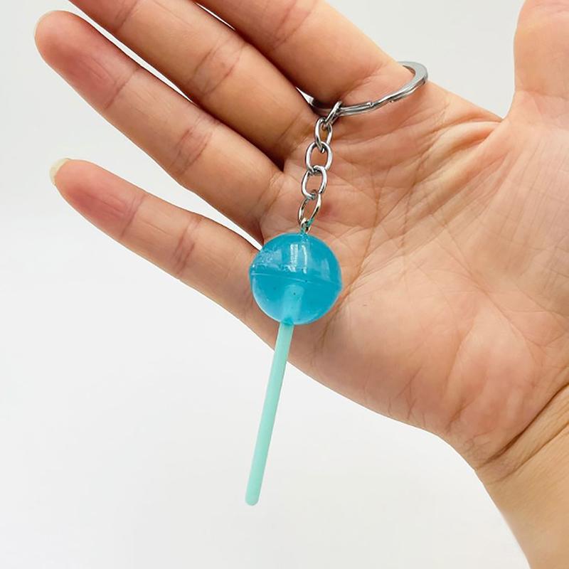 1 шт., брелок с имитацией леденца, прозрачные светящиеся аксессуары из смолы, украшения для сумки для конфет, креативные подарки, пятно