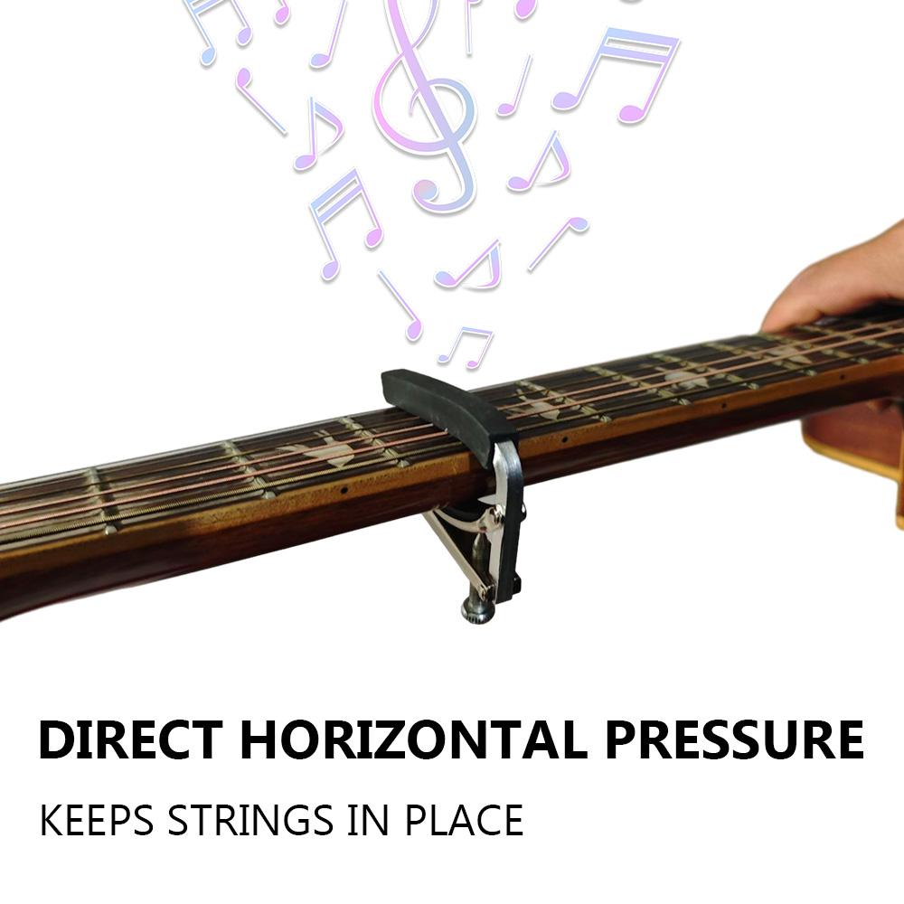 Гитарный каподастр, профессиональная акустическая гитара, каподастр, нижняя опора, встроенная резиновая накладка, металлическая гитара