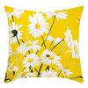 New Green Plant Chrysanthemum Print Letter Print Pillow Cover Home Sofa Cushion Cover