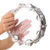 8-inch Tambourine Handbell Hand Drum with Double Row 12pcs Metal Cymbals Jingles Percussion Instrument