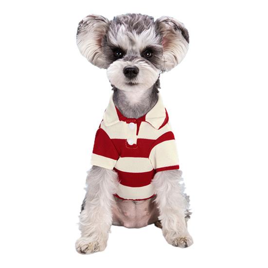 Жилет для домашних животных, полосатая футболка для собак контрастного цвета, мягкая дышащая летняя одежда для собак для бишон-пуделя, чихуахуа