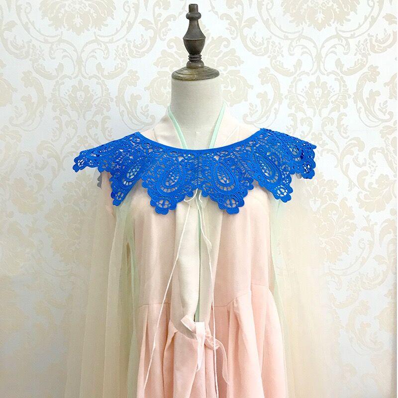 Three Styles Cotton Fake Collar Shawl Wrap Hollow Out Floral Doll Collar Detachable Shirt False Collar Blouse Top Accessories