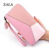 Contrasting Color Stitching Long Wallet Ladies Clutch Bag New Fashion Large Capacity Zipper Wallet Women Tassel Bag