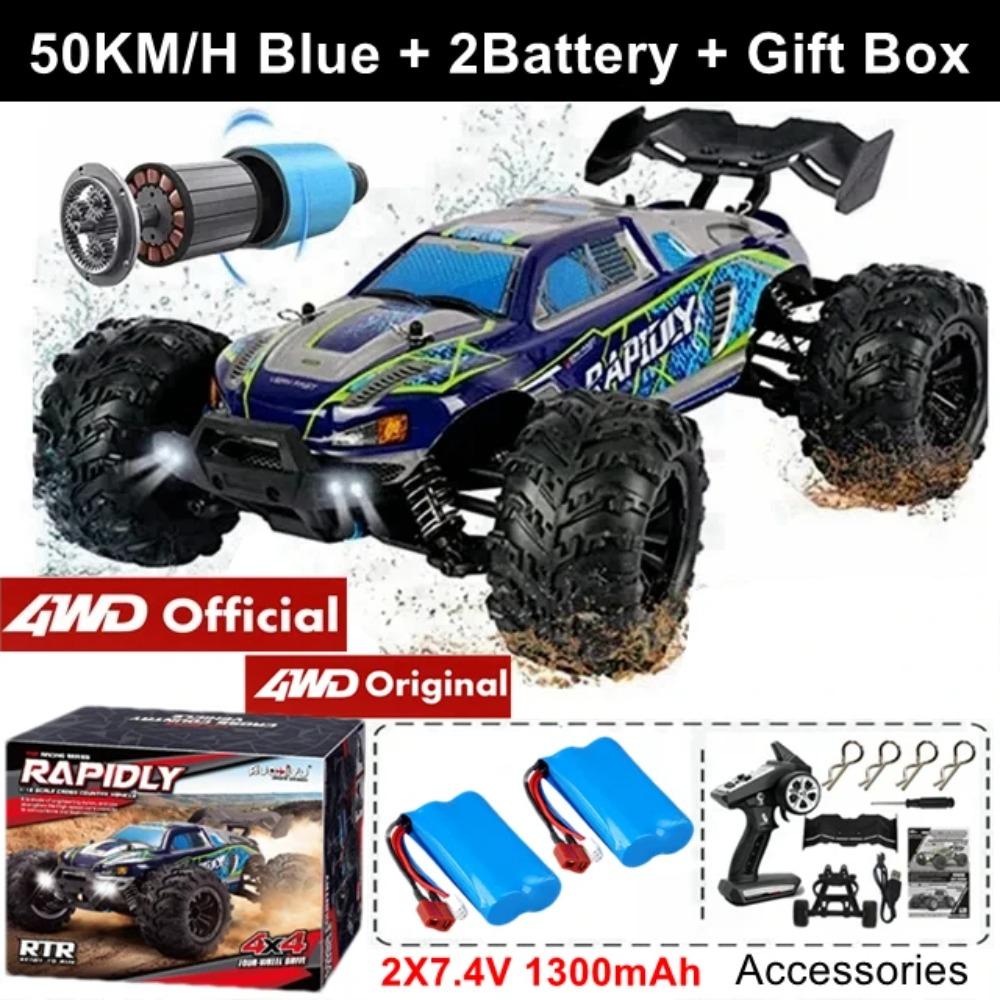 4WD 1:16 80 км/ч Супер Бесколлекторный 50 км/ч Коллекторный Радиоуправляемый Автомобиль 4x4 Внедорожник Пульт Дистанционного Управления Высокоскоростной Дрифт Гонки Грузовик Багги Игрушка Подарок