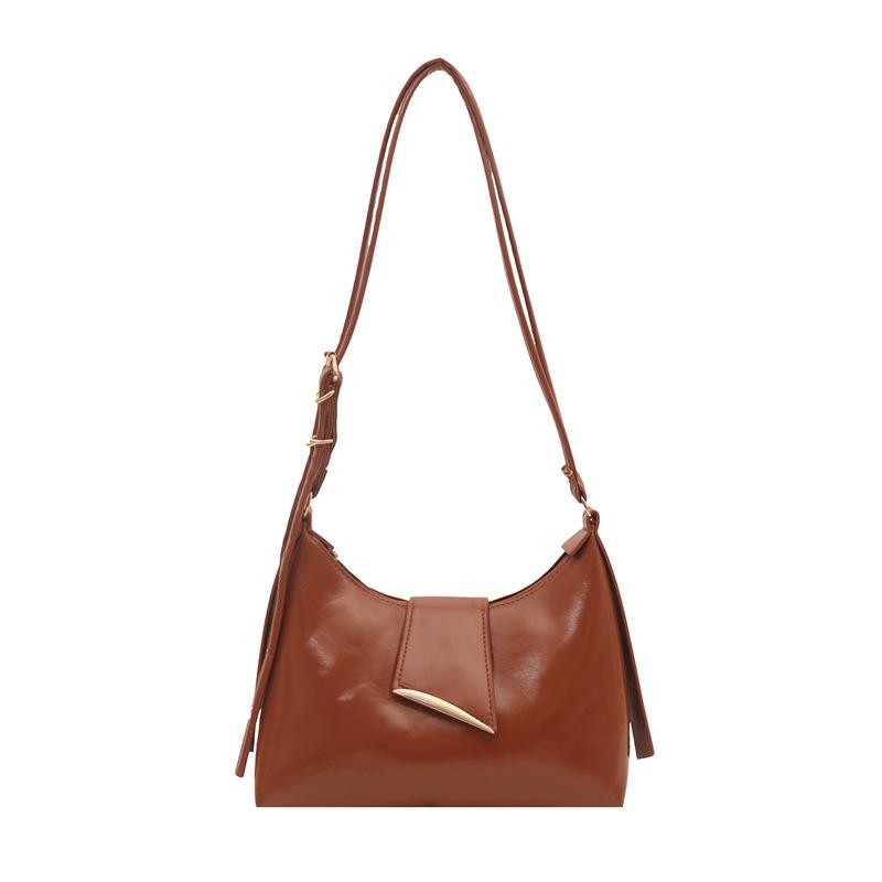 Однотонная мягкая сумка под мышку женская новая модная трендовая индивидуальность простая сумка на плечо универсальная сумка-мессенджер